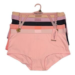JUICY COUTURE 5 Pack Intimates Cute Curvy Soft Stretch Tag Free NWT 2X